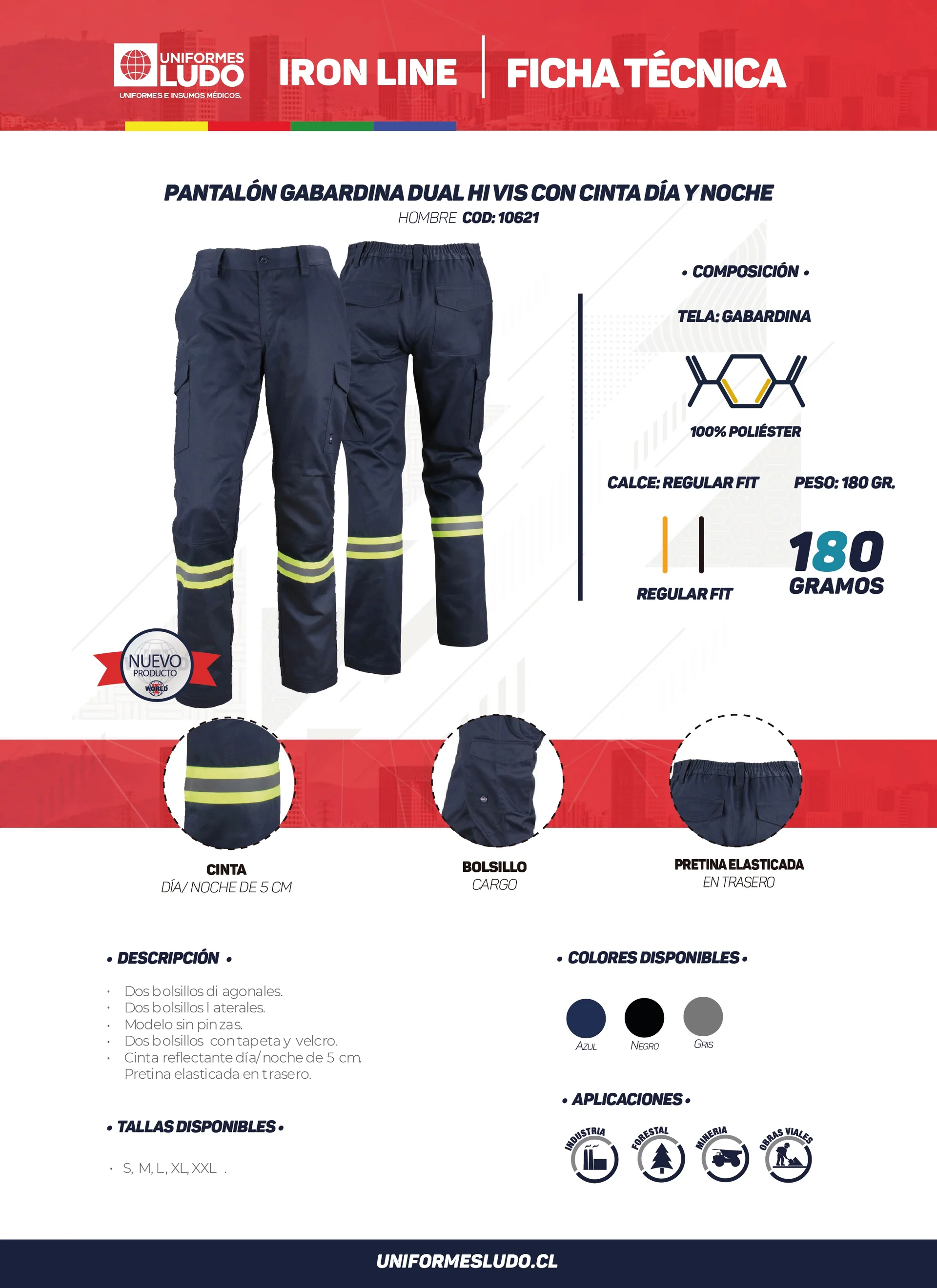 Pantalon Termico C/Cinta Reflectante
