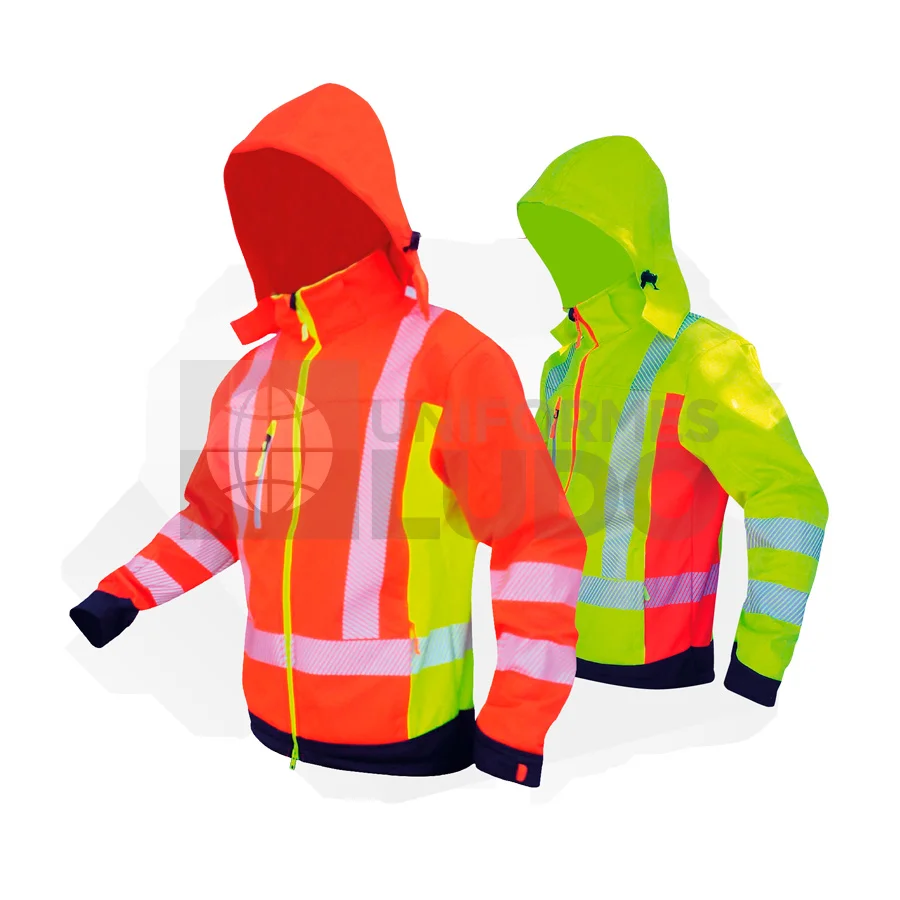 Softshell C/Stripe Mechanical Reflectante (Amarillo Y Naranjo Fluor)