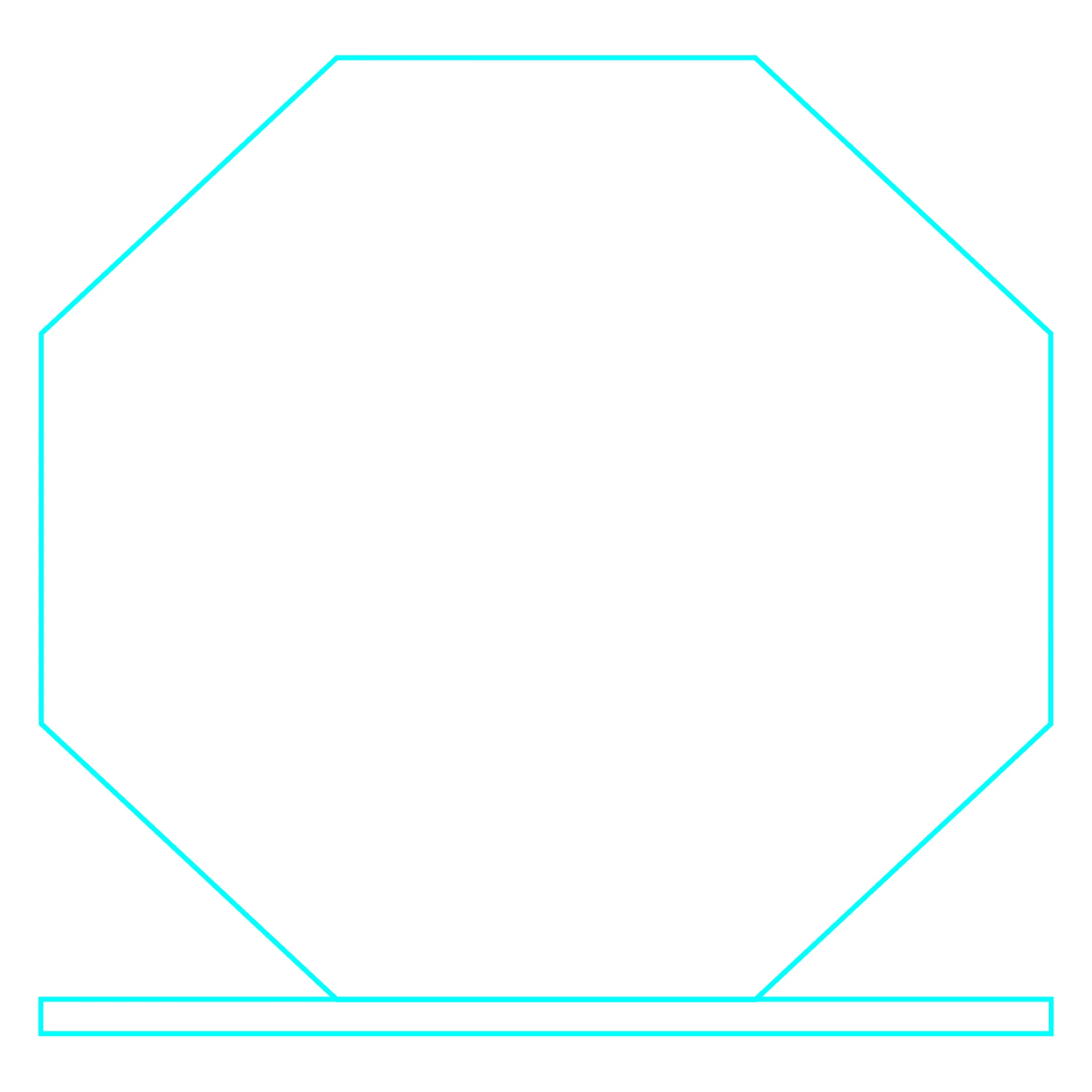 Galvano Cristal Octagonal 2349