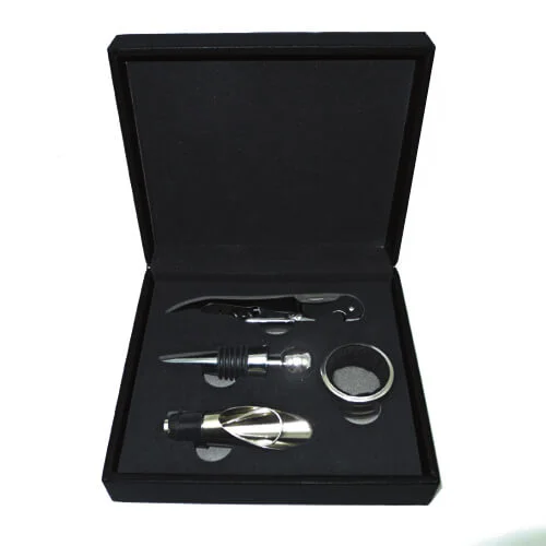 Set de Vino Símil Cuero W4
