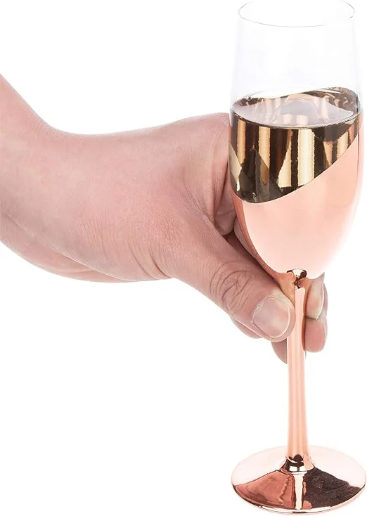 Set de 4 Copas Champagne Encobrizadas M85