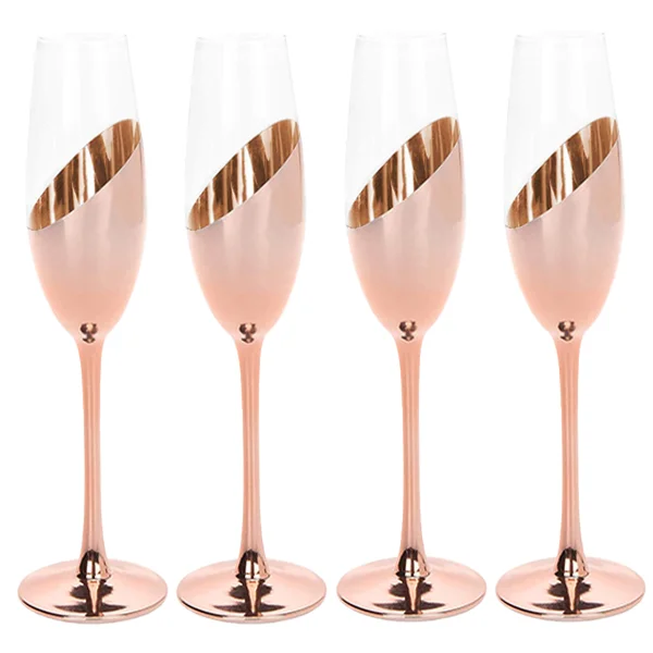 Set de 4 Copas Champagne Encobrizadas M85