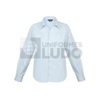Blusa Oxford Light Manga Larga Mujer