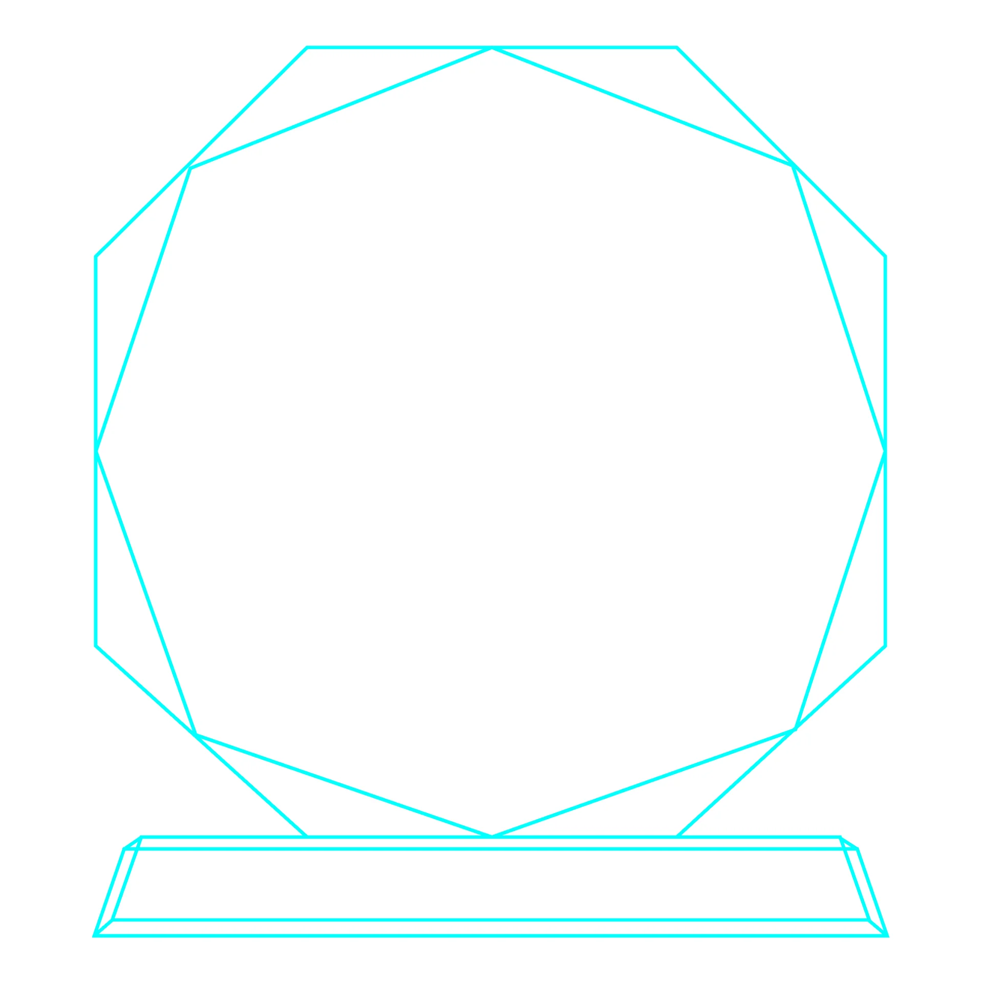 Galvano Cristal Octagonal CTA 18