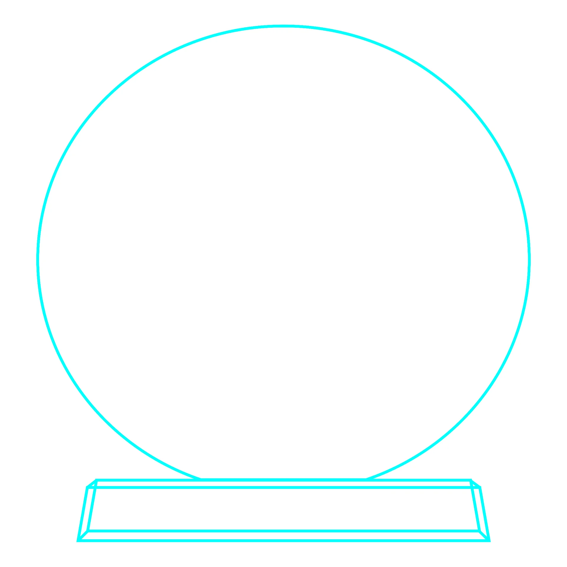 Galvano Cristal Circular 2348
