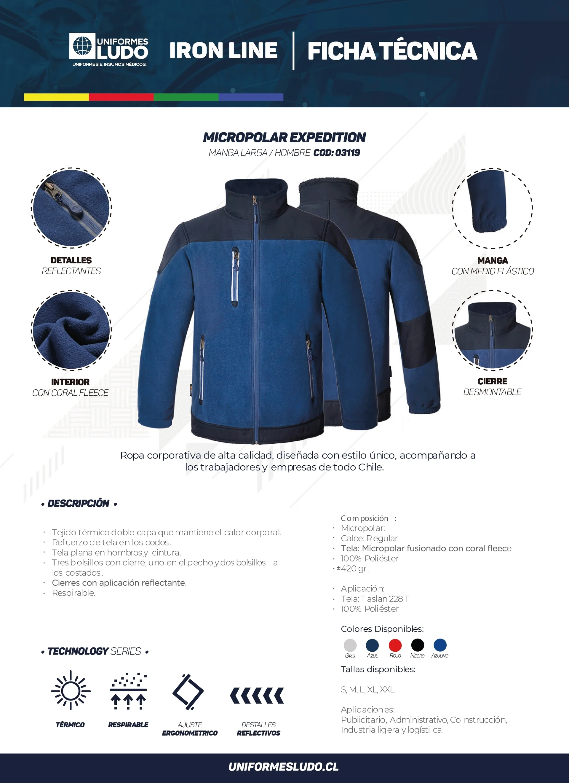 Micropolar expedition manga larga hombre