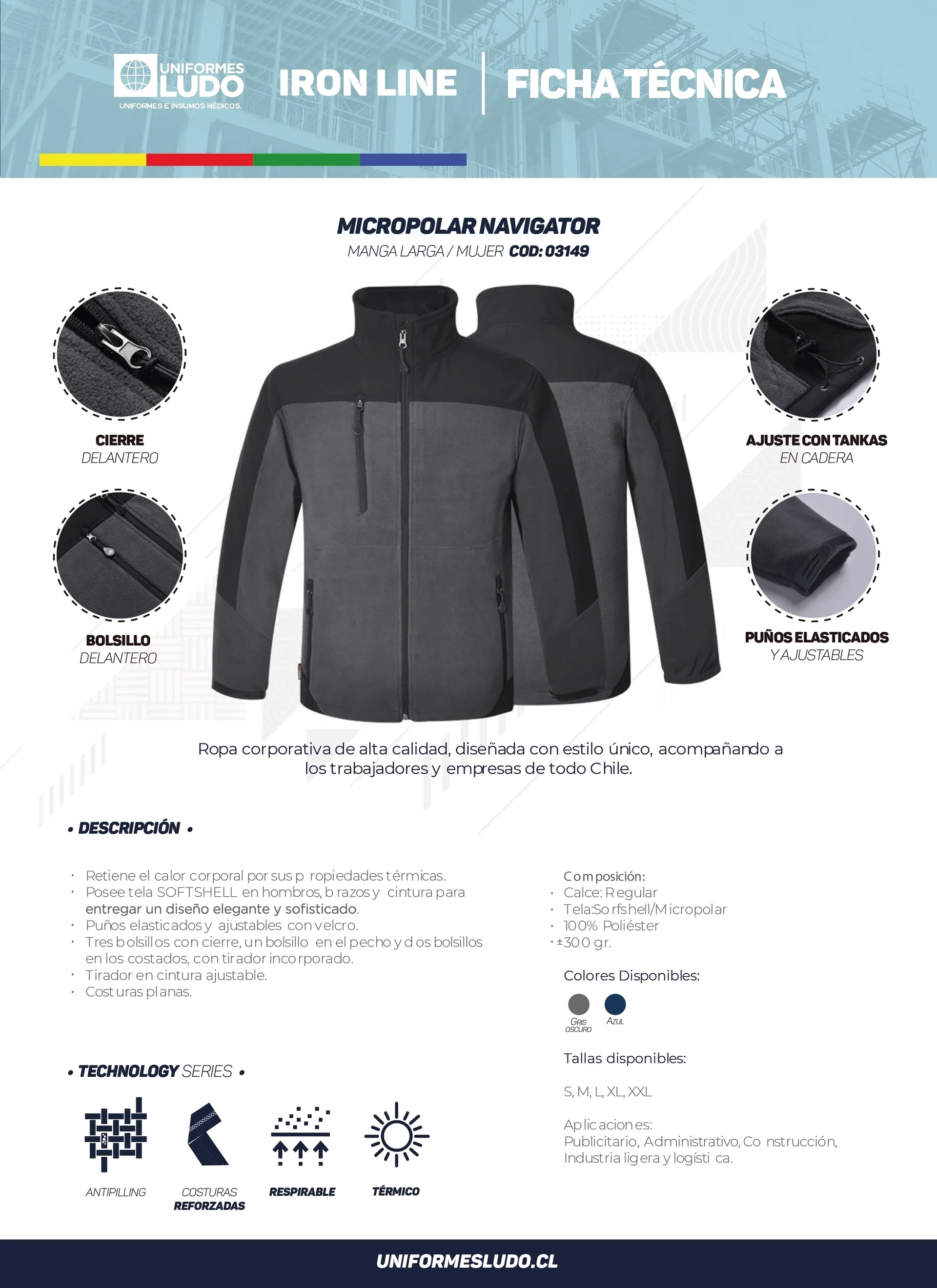 Micropolar navigator manga larga mujer