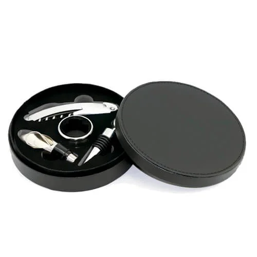 Set de Vino Símil Cuero W7