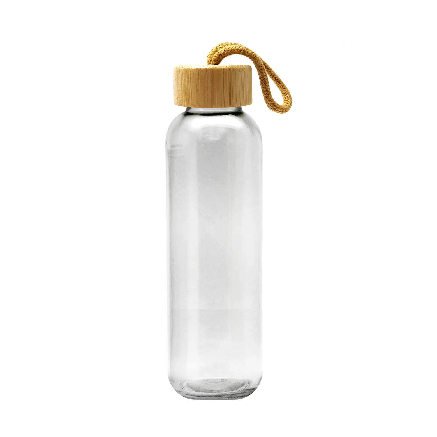 Botella Vidrio con tapa Bamboo M32