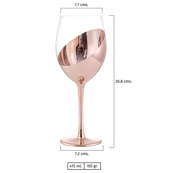 Set de 2 Copas de Vino Encobrizadas M86