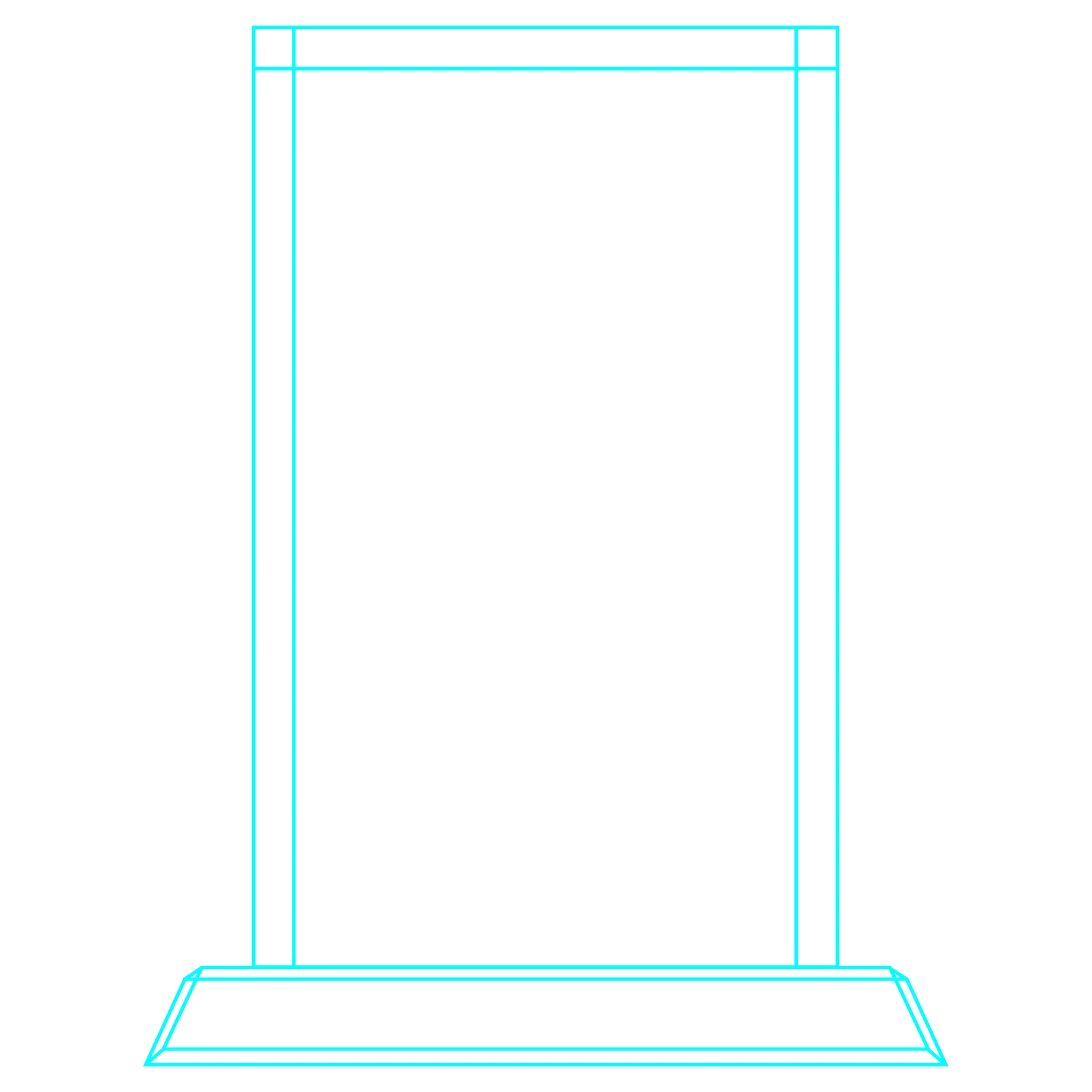 Galvano Cristal Rectangular 6308