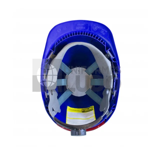 CASCO STEELPRO ABS MTA AZUL CON PORTALAMPARA FULL