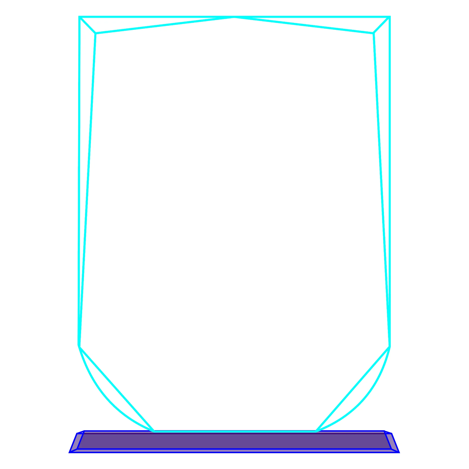 Galvano Cristal Escudo FR 19