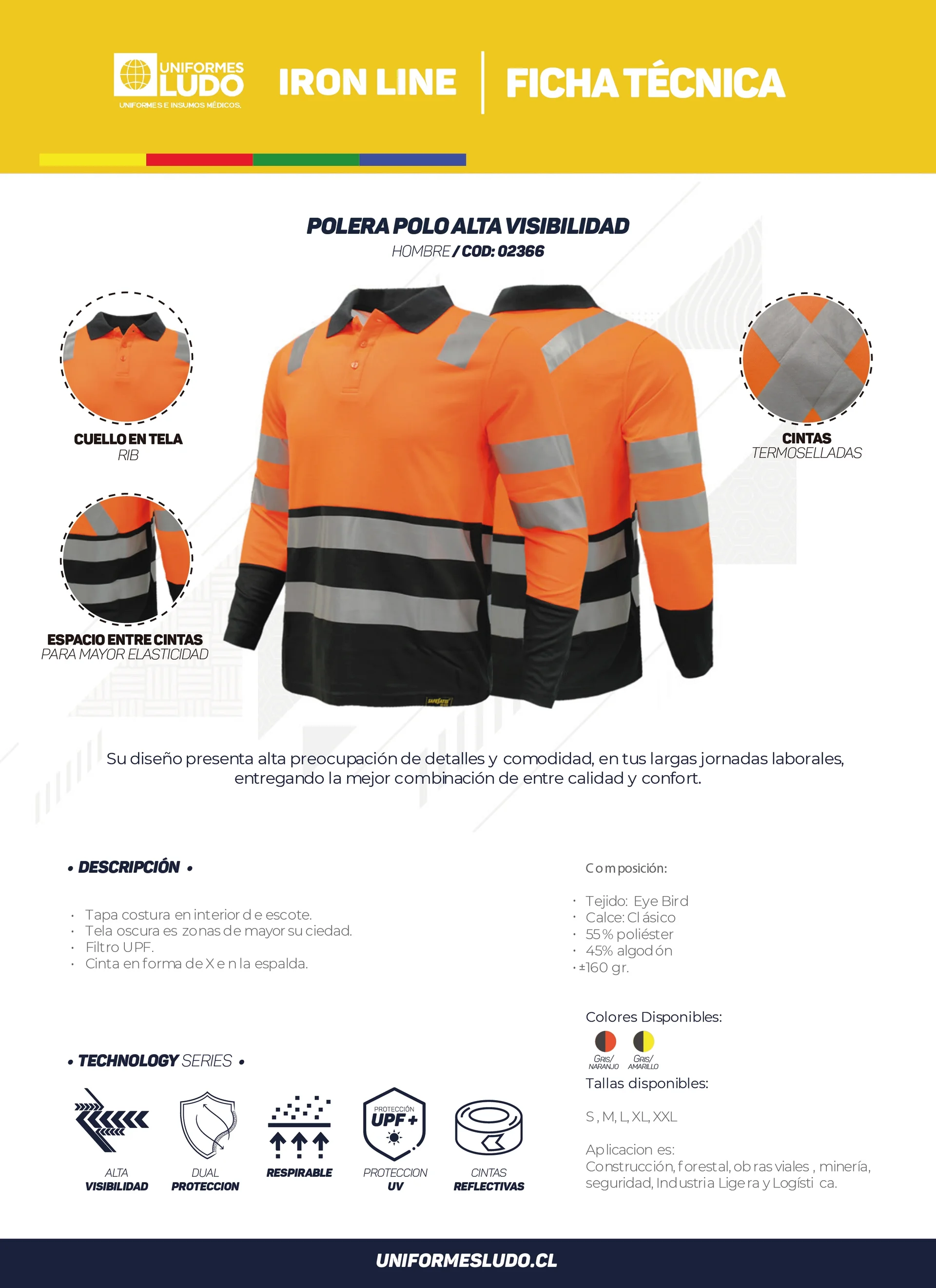 Polera Polo Alta Visibilidad