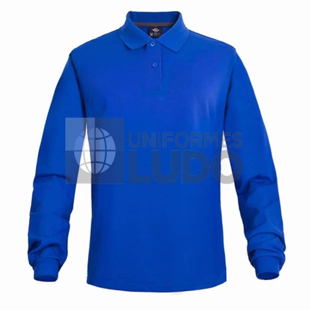 Polera polo dryfresh manga larga mujer