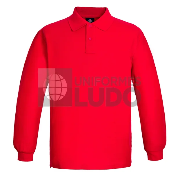 Polera polo manga larga hombre super premium