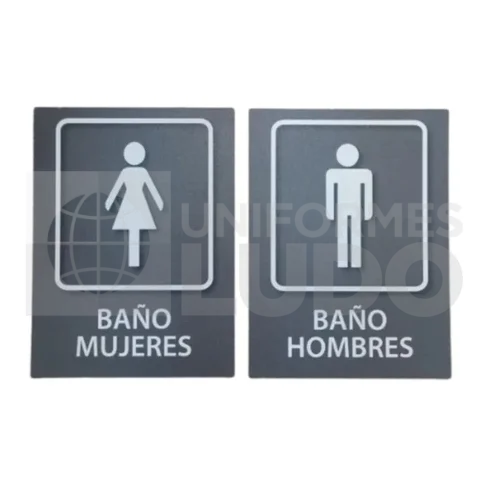 SEÑALITICA 15 x 20 (BAÑOS)