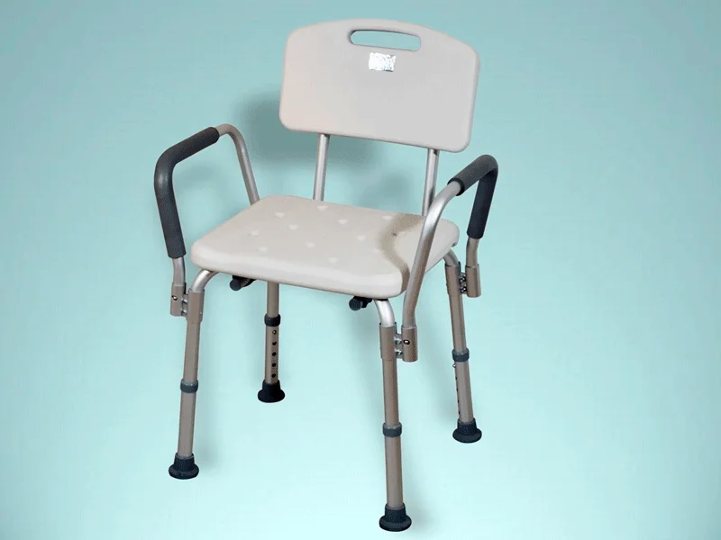 Silla de ducha con apoya brazos