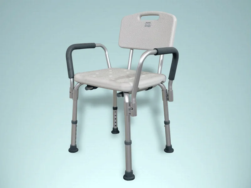 Silla de ducha con apoya brazos