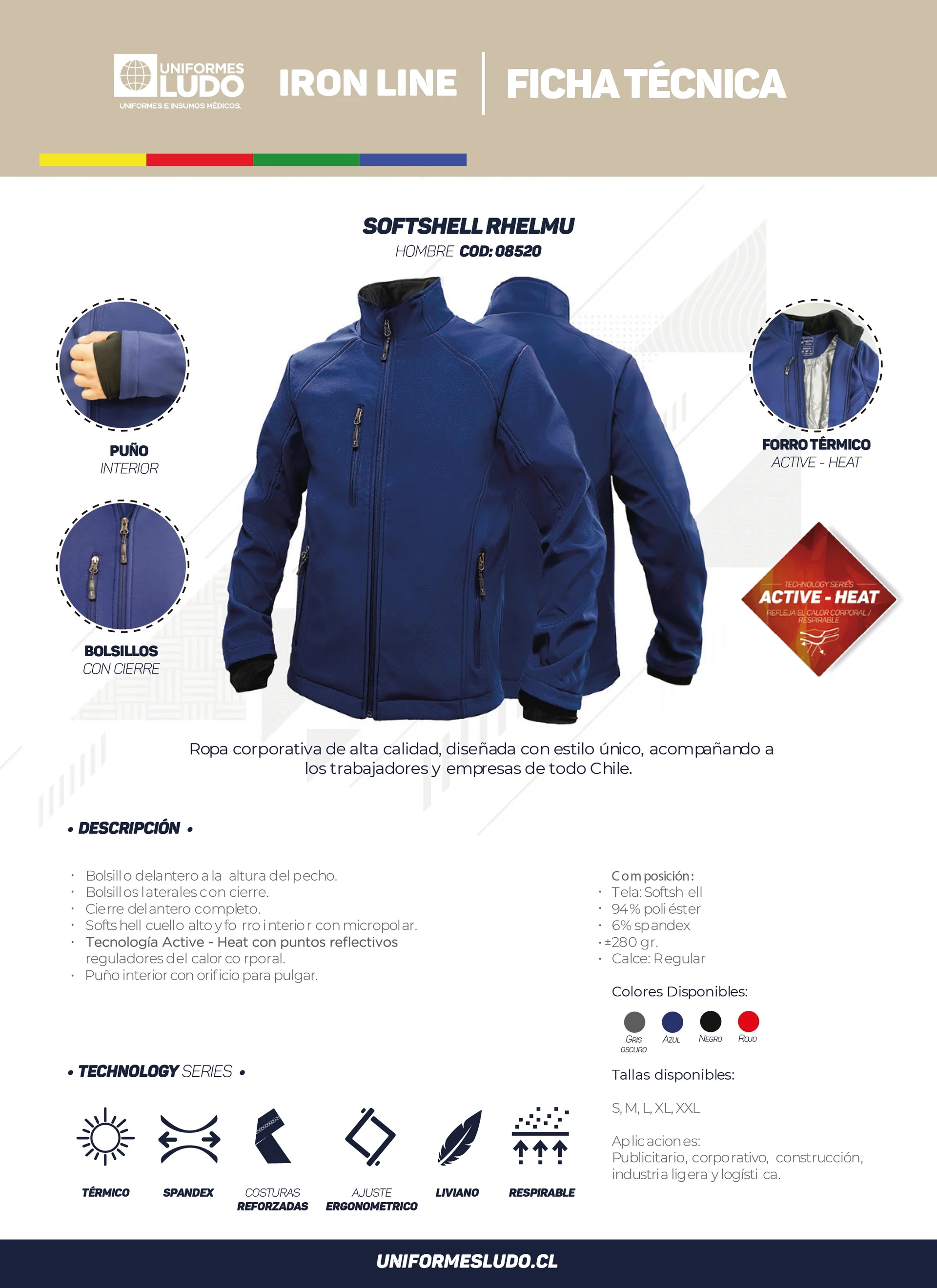 Softshell Rhelmu Hombre